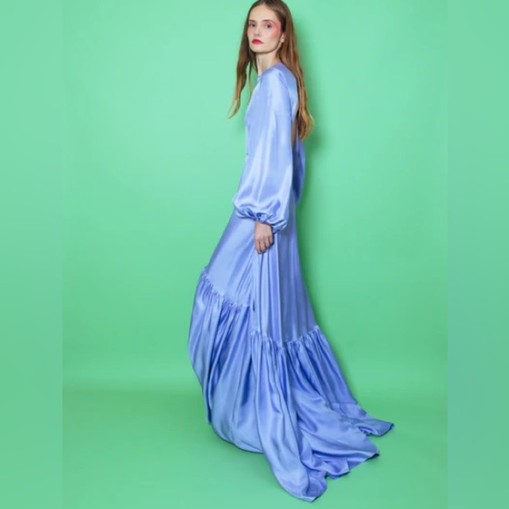 Finney 100% Silk (lavender/purple) evening gown. - Picture 5 of 8